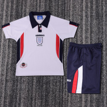 Retro England  home Kids 1:1 Quality Soccer Jersey  1998