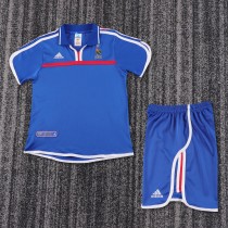 Retro France  home Kids 1:1 Quality Soccer Jersey  2000