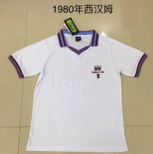 Retro West Ham  Away white  1:1 Quality Soccer Jersey  1980