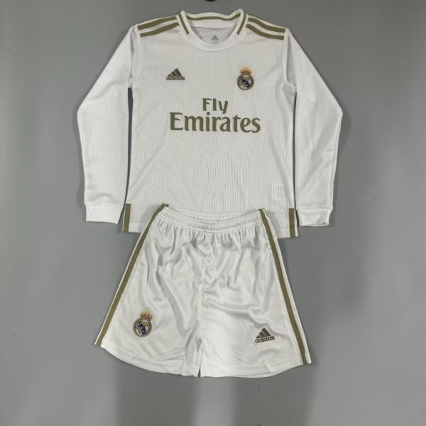 Retro Real Madrid long  home Kids  2019-2020