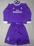 Retro Real Madrid long  away Kids  2016-2017