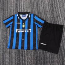 Retro Inter Milan  home Kids 1:1 Quality Soccer Jersey  1997-1998