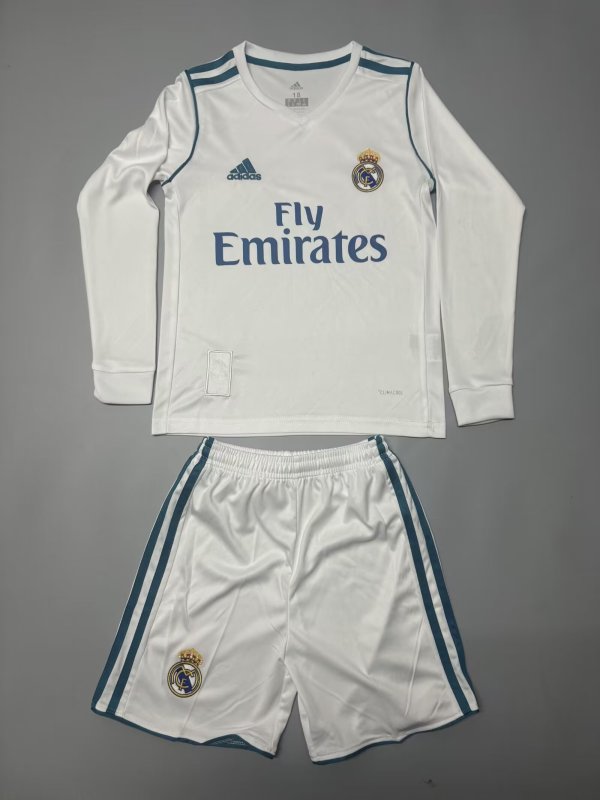 Retro Real Madrid long  home Kids  2017-2018