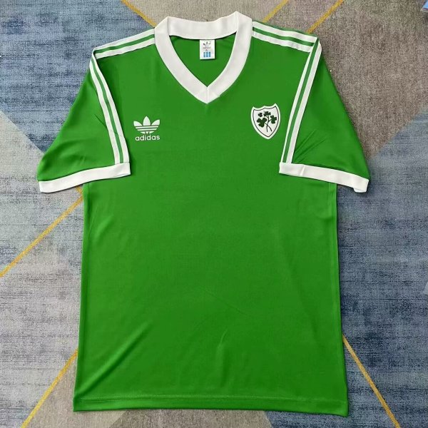Retro Ireland home green  1:1 Quality Soccer Jersey   1986