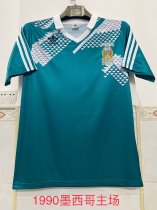 Retro Mexico home green 1:1 Quality Soccer Jersey   1990