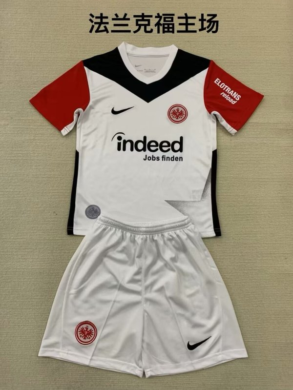 Frankfurt home kids 1:1 Quality Soccer Jersey  24-25