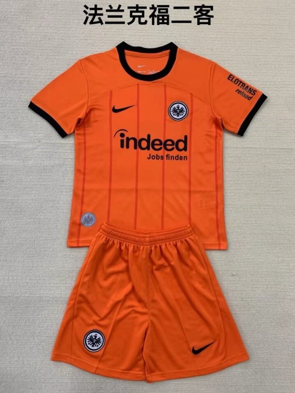 Frankfurt third away kids 1:1 Quality Soccer Jersey  24-25