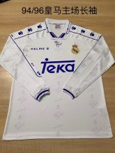 Retro Real Madrid home long  fans 1:1 Quality Soccer Jersey   1994 1995 1996