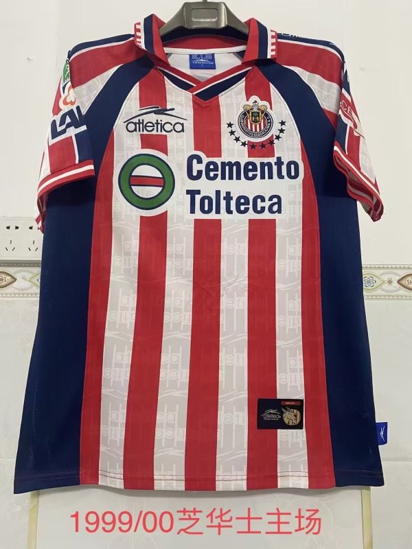 Retro Chivas Home  1:1 Quality Soccer Jersey  1999-2000
