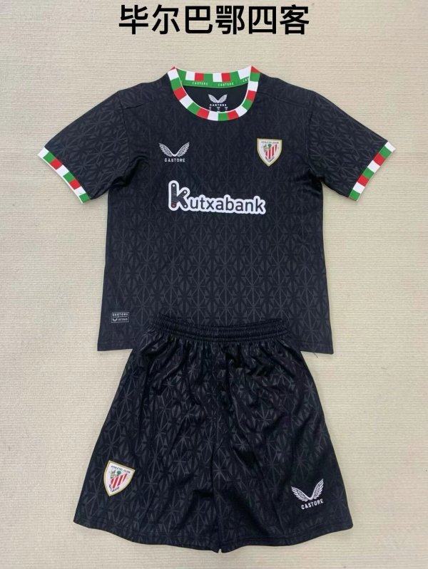 Athletic Bilbao fourth Away  kids   1:1 Quality Soccer Jersey   24-25