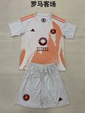Roma away Kids  1:1 Quality Soccer Jersey   24-25