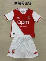 Monaco home kids  1:1 Quality Soccer Jersey  24-25
