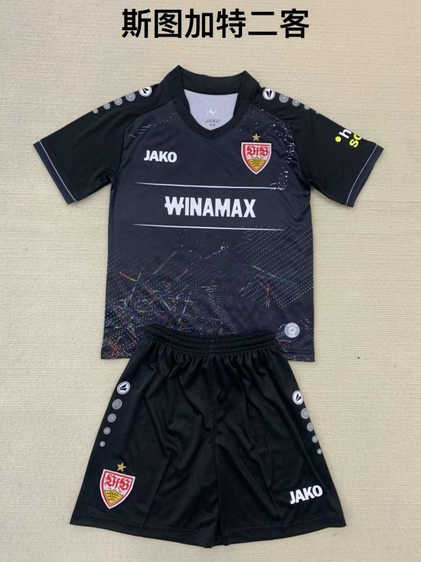 Stuttgart third away kids 1:1 Quality Soccer Jersey   24-25