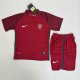 Retro Portugal home Kids  1:1 Quality Soccer Jersey 2016
