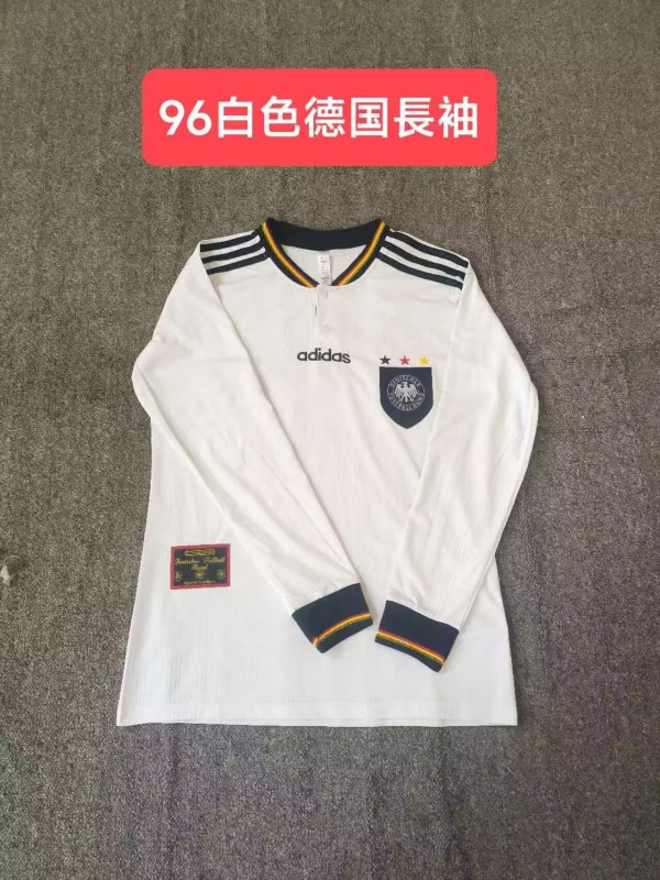 Retro Germany Home long  1:1 Quality Soccer Jersey  1996