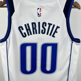 Mavericks  City #00 CHRISTE white NBA Jerseys  2025