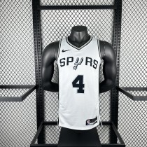 San Antonio Spurs white #4 FOX  NBA Jerseys  2025