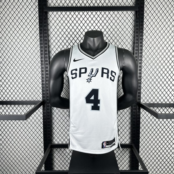 San Antonio Spurs white #4 FOX  NBA Jerseys  2025