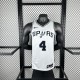 San Antonio Spurs white #4 FOX  NBA Jerseys  2025