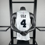 San Antonio Spurs white #4 FOX  NBA Jerseys  2025