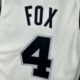 San Antonio Spurs white #4 FOX  NBA Jerseys  2025