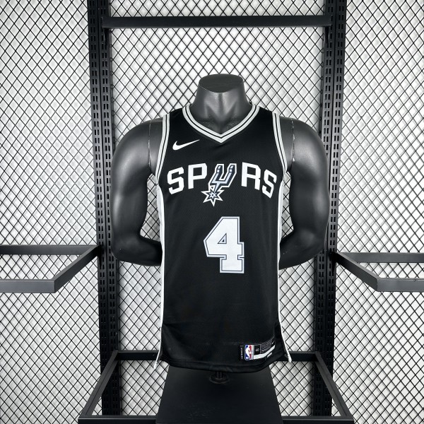 San Antonio Spurs black #4 FOX  NBA Jerseys  2025