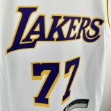 Los Angeles Lakers kids  white #77 DBNCIC NBA Jerseys  2023