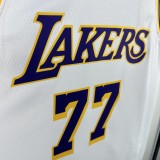Los Angeles Lakers  #77 DONCIC  white NBA Jerseys  2023