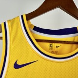 Los Angeles Lakers yollow    #77 DONCIC  1:1 Quality NBA Jerseys  2023