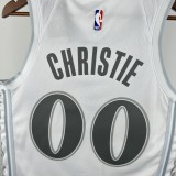Mavericks  City Edition #00 CHRISTE white NBA Jerseys  2025