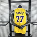 Los Angeles Lakers yollow    #77 DONCIC  1:1 Quality NBA Jerseys  2023