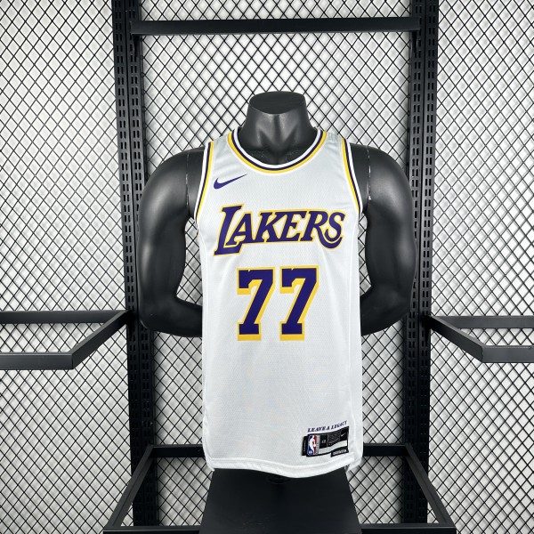 Los Angeles Lakers  #77 DONCIC  white NBA Jerseys  2023