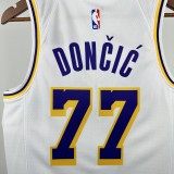 Los Angeles Lakers  #77 DONCIC  white NBA Jerseys  2023