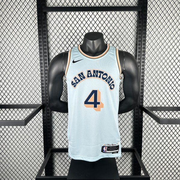 Spurs City Edition  #4 FOX NBA Jerseys  2025