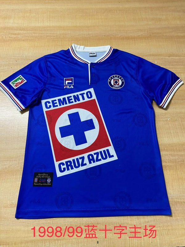 Retro Cruz Azul  home 1:1 Quality Soccer Jersey   1998-1999