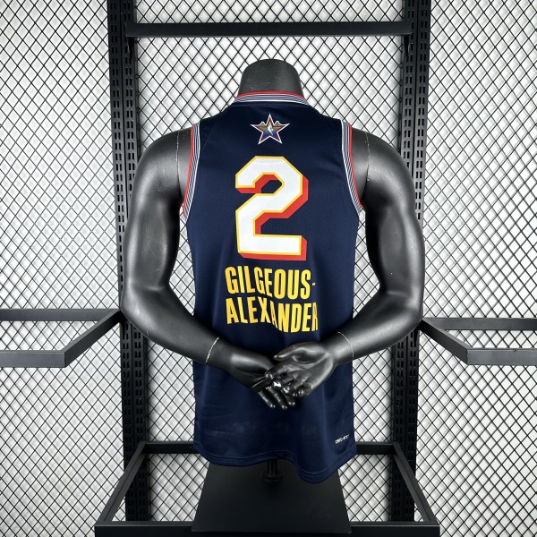ALL STAR Dark blue #2 GILGEOUS-ALEXANDER NBA  Jerseys  2025