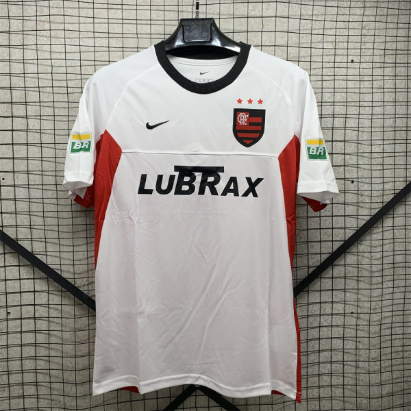 Retro Flamengo white 1:1 Quality Soccer Jersey   2001