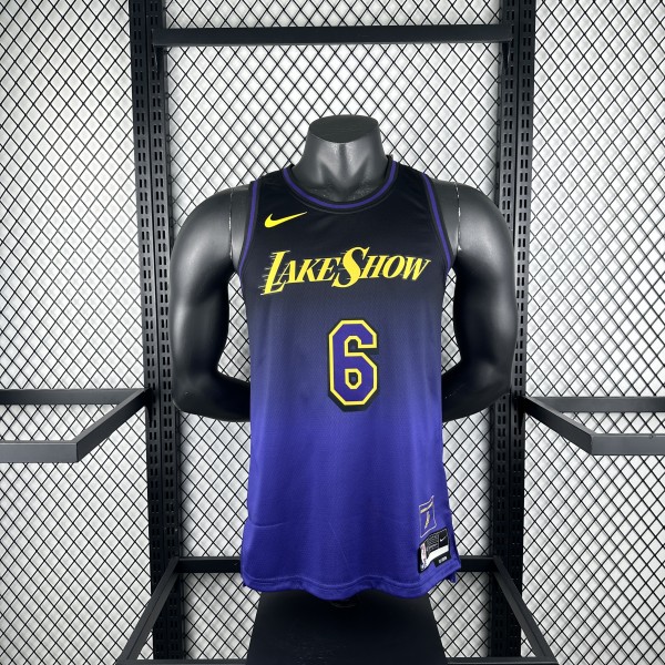 Los Angeles Lakers  City Edition #6 JAMES NBA Jerseys  2025