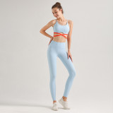 yoga clothes  Bleached Strap Hidden Blue/George Blue Strap Set