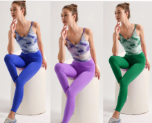 yoga clothes  Impression Blue Print Set