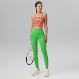 yoga clothes  Knight Grey Chinese Red Set/Dawn Orange Morning Light Green Set