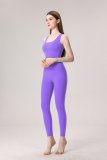 yoga clothes  Solid color cross thin shoulder strap set