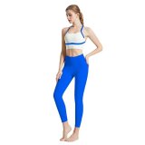 yoga clothes  Blue white/purple yellow green set