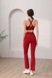 yoga clothes  Joyful Red Printed Set