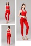 yoga clothes  Solid color cross wide shoulder strap