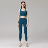 yoga clothes  Solid color cross wide shoulder strap