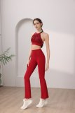 yoga clothes  Joyful Red Printed Set