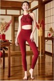 yoga clothes  Joyful Red Printed Set