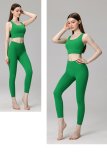 yoga clothes  Solid color cross wide shoulder strap