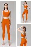 yoga clothes  Solid color cross wide shoulder strap